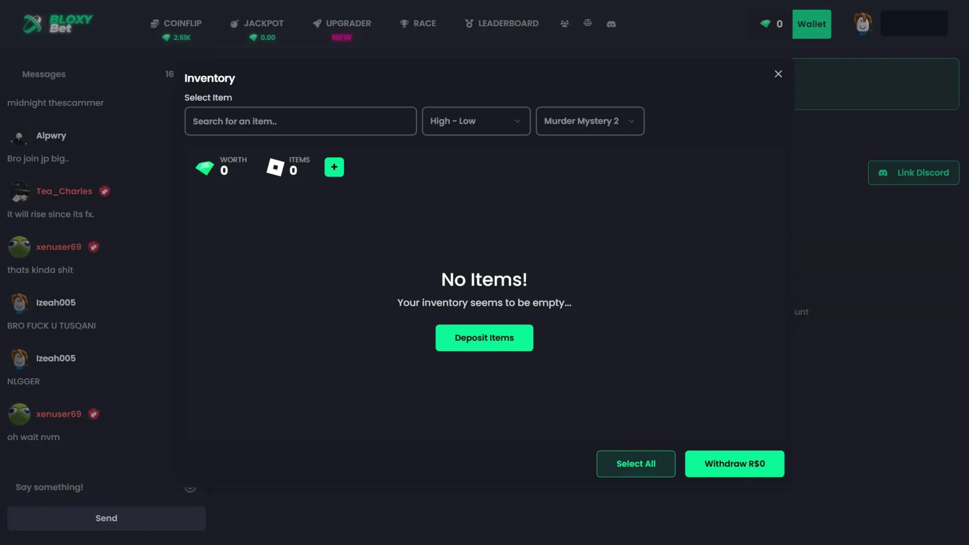BloxyBet deposit screenshot