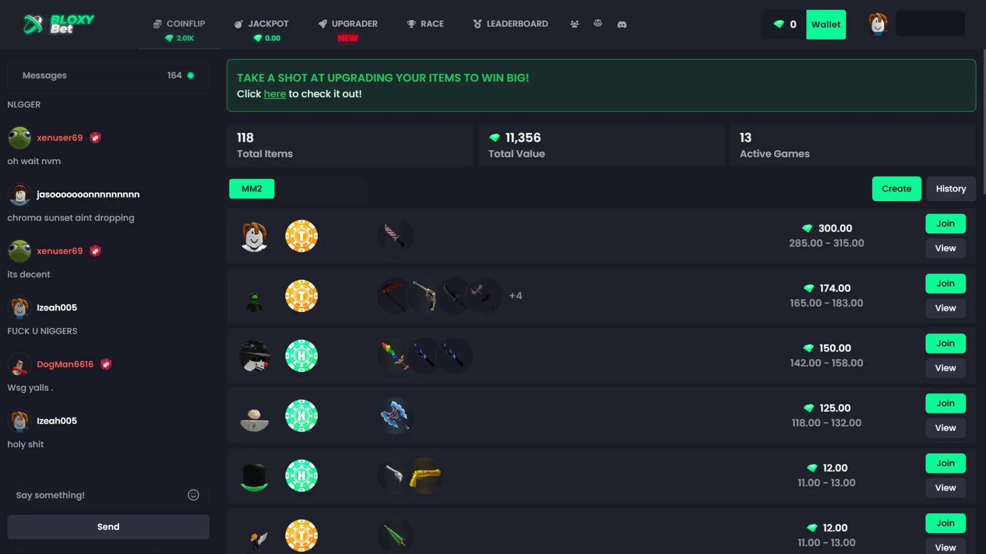 BloxyBet lobby screenshot